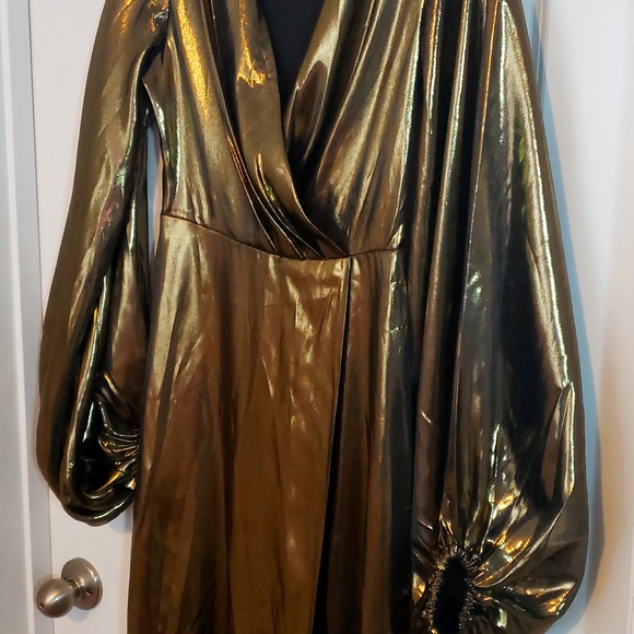 Metallic Maxi Dress Bronze/Gold by Ani Ti - Picture 7 of 9